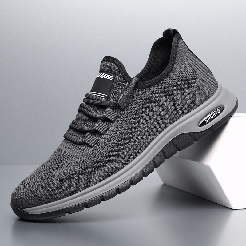 2026春夏新款男士飞织网面休闲运动鞋透气不累脚轻便软底鞋80171