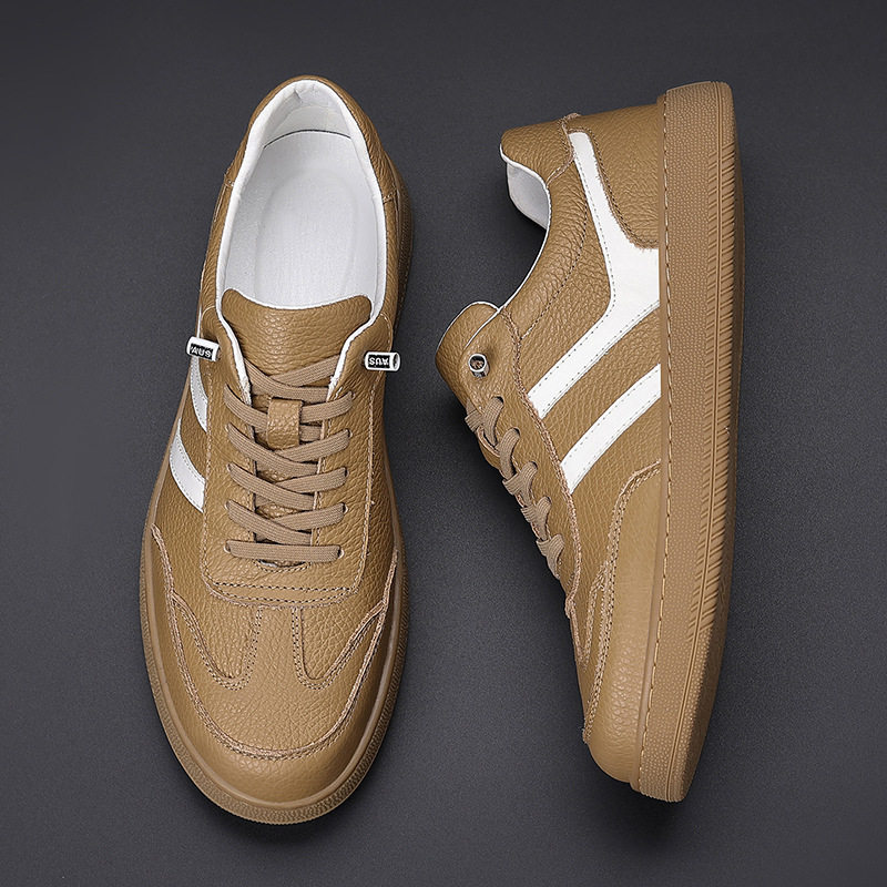 头层牛皮2025新款男士休闲鞋真皮透气男款德训鞋百搭男鞋鞋子皮鞋