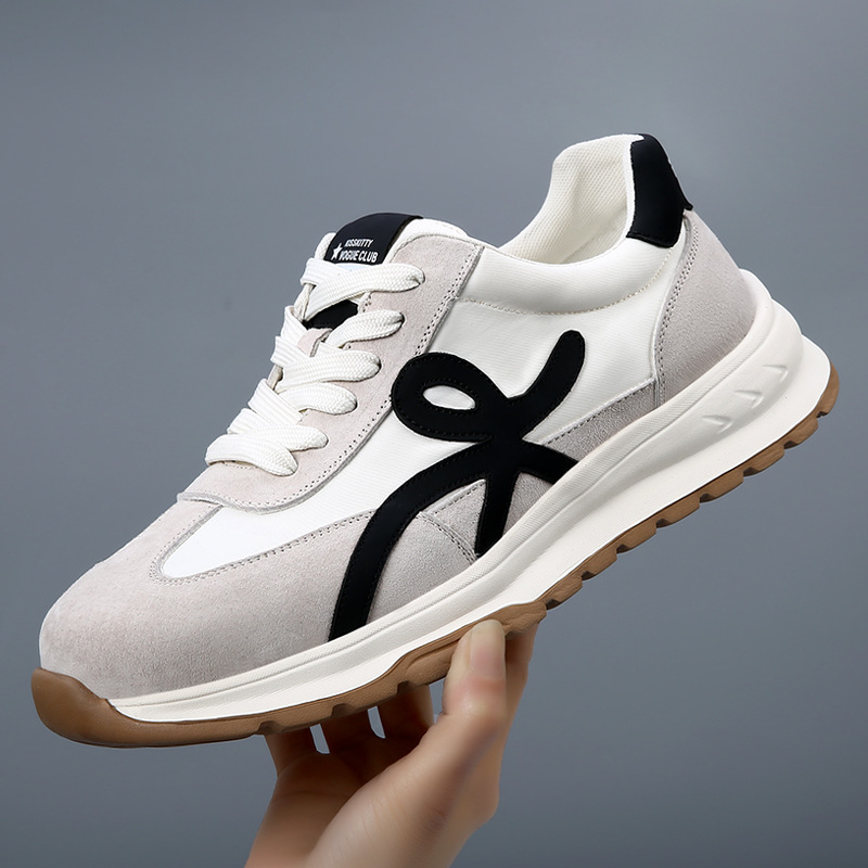 阿甘鞋子男真皮百搭透气轻底远动休闲跑步鞋男士高品质运动小白鞋