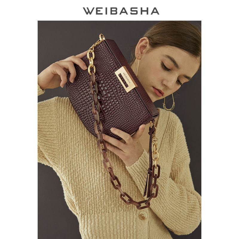 包包真皮马鞍包2020新款潮百搭单肩包女包斜挎包小包链条包腋下包