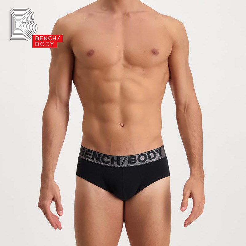 bench/BODY/奔趣2024新品内裤男士棉质纯色中腰三角内裤BUM0266 - 实物图