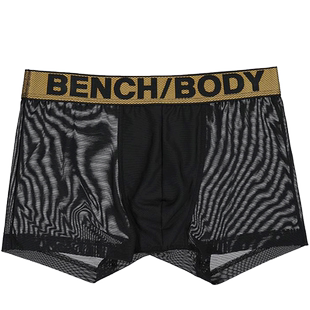 bench/BODY/奔趣 内裤网纱中腰性感镂空个性男平角内裤BXM0321