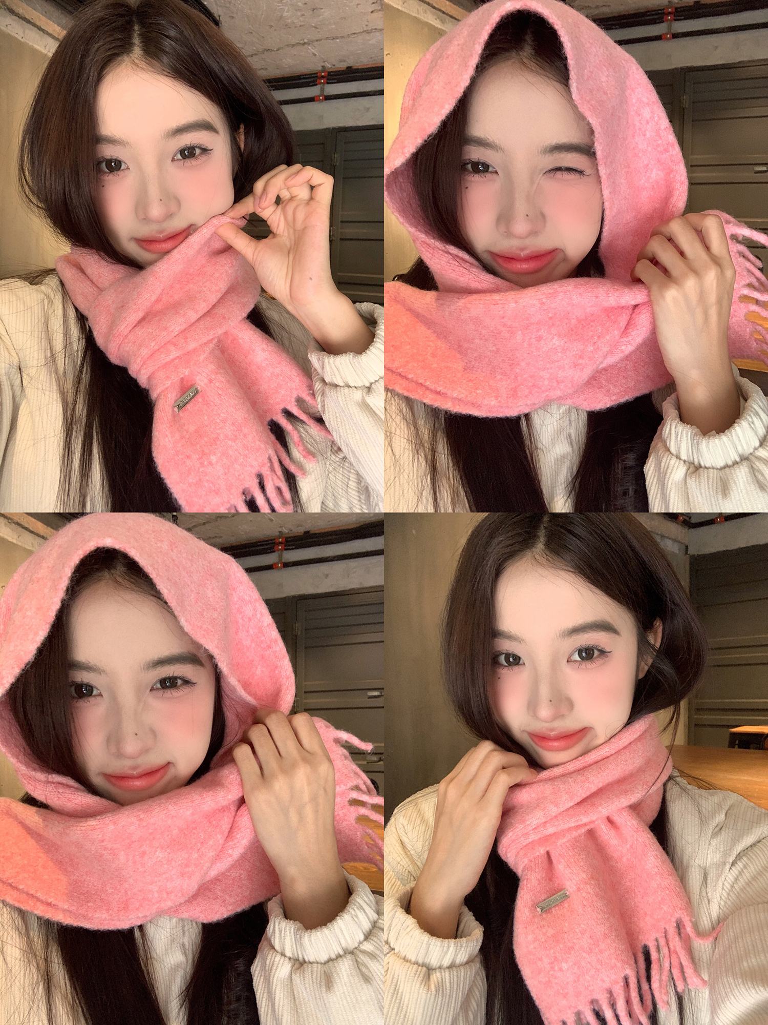 针织围脖高级感气质百搭围巾