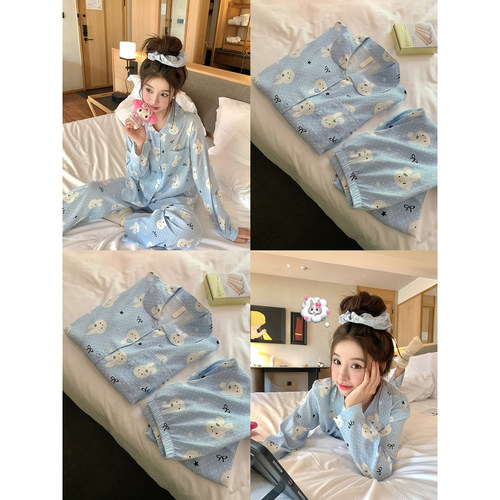 波点兔子睡衣可外穿可爱家居服