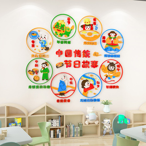 中国传统节日环创主题墙贴