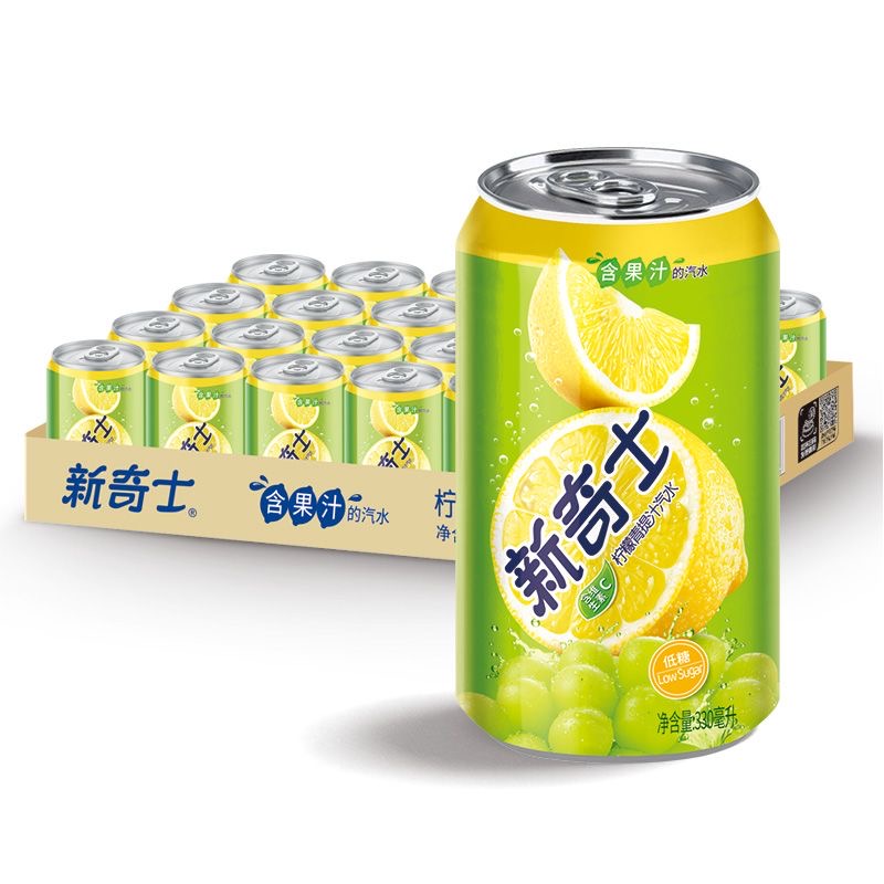 广东果味汽水低糖新奇士柠檬青提