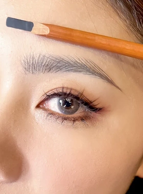 艾图秀同款（秦妍）硬芯野生砍刀眉笔防水持久不掉色新手化妆师画