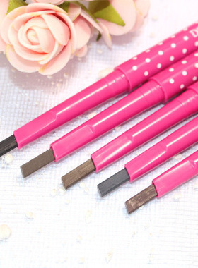 9.9元3支防水防汗不晕染持久单头粉色自动旋转眉笔包邮