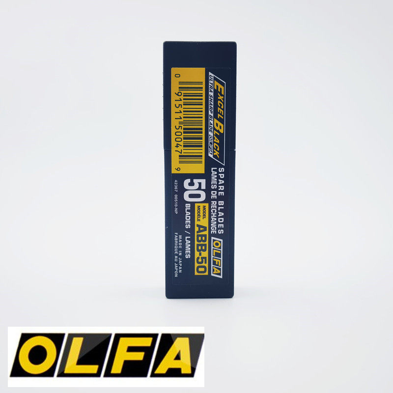 日本进口 欧发OLFA BB50K小号墙布墙纸专用黑钢刀片美工刀替刃9mm