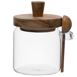 咖啡豆保存罐玻璃密封罐带勺小瓶子豆子收纳盒咖啡粉储存罐茶叶罐