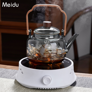 家用提梁壶耐高温明火电陶炉烧水壶蒸茶壶套装 玻璃煮茶壶2025新款