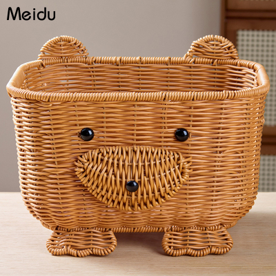 编织收纳筐桌面收纳筐玩具盒家居杂物收纳篮零食筐水果筐储物篮筐