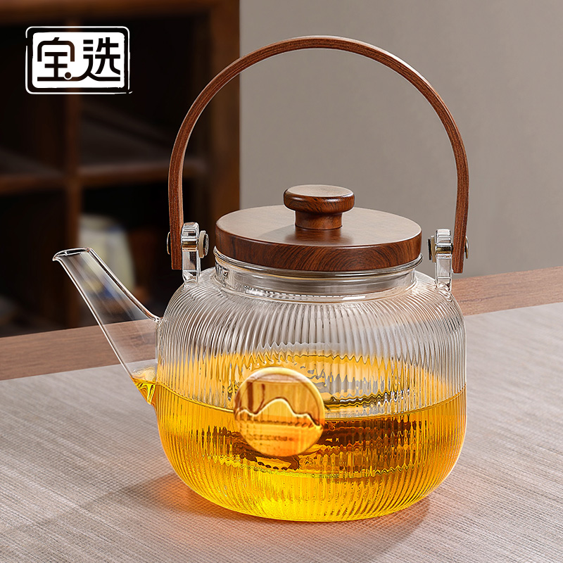玻璃煮茶壶2025新款泡茶家用耐高温围炉蒸煮提梁烧水壶电陶炉茶壶