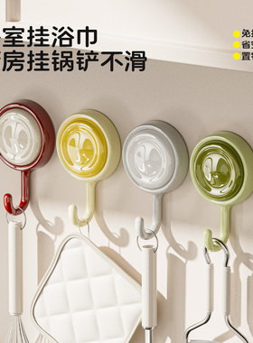 宝选挂钩免打孔厨房卫生间浴室防水强力承重粘胶无痕门后粘钩