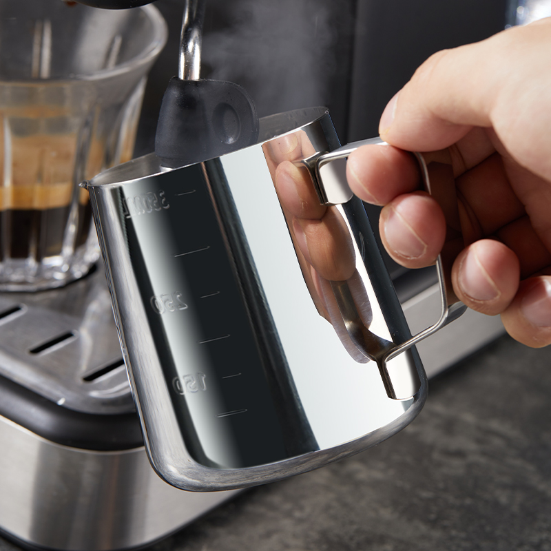 咖啡拉花杯30j4不锈钢咖啡器具拉花神器打奶泡杯带刻度尖嘴拉花缸