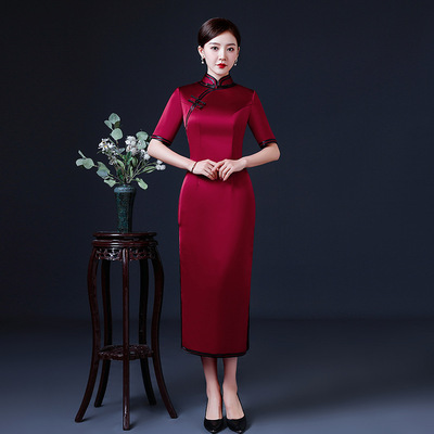 特价新款改良新式旗袍礼服妈妈婚礼装婚宴中国风连衣裙春季