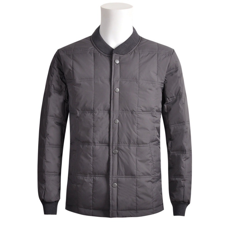 中老年男士羽绒服立领螺纹长袖加厚棉衣羽绒内胆