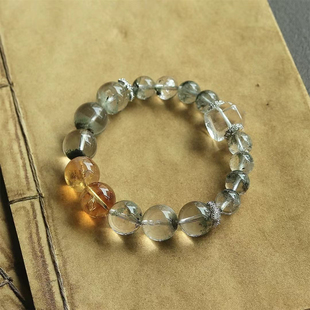 天然水晶手链原创设计轻奢高级感手串饰品天然绿幽灵手链女简约