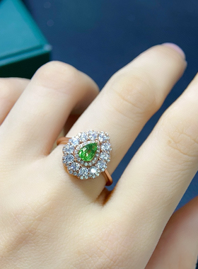 银镀18K金戒指奢华T方钻款式镶嵌椭圆4*6mm沙弗来经典百搭