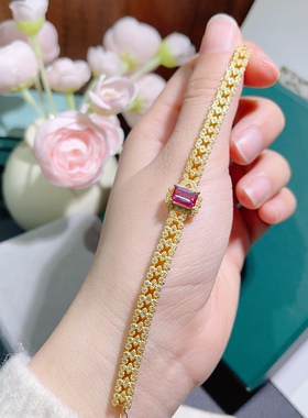 超美的变色石亚历山大手链纯银镶嵌不掉色颜色独特多彩红绿变色