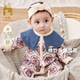 时光镜花modomoma新生婴儿衣服秋冬连体毛衣女宝宝外出爬爬服北欧