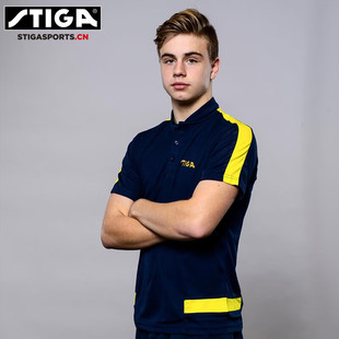 STIGA斯帝卡乒乓球服短袖斯蒂卡运动T恤吸汗男女同款比赛服POLO领