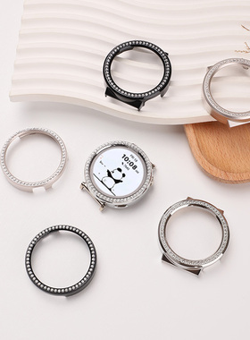 适用于华为GT5保护壳gt5pro仿镶钻镂空PC半包壳gt6智能手表watchgt4保护套女士42/41mm表盘专用配件