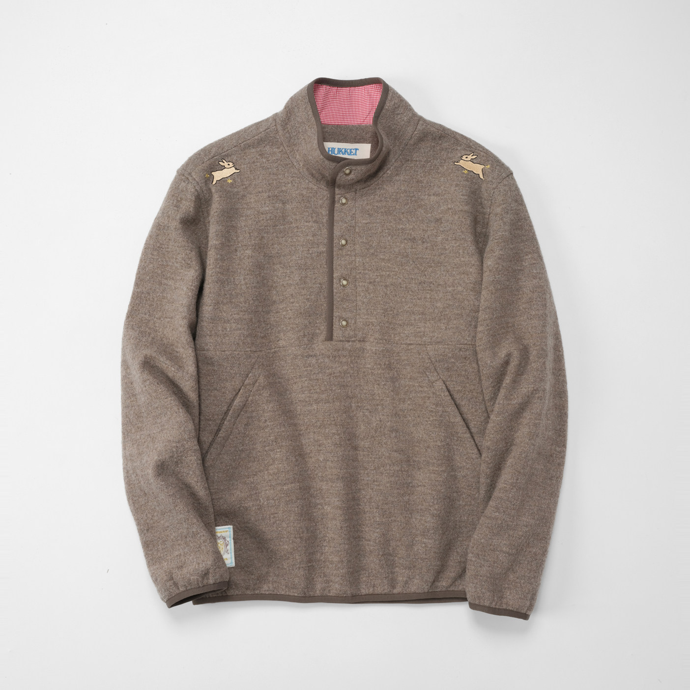 hukket 针织颗粒纯羊毛半开领套头夹克上衣,女装/女士精品,毛呢外套,淘宝优惠券,粉丝福利购,淘宝优惠卷