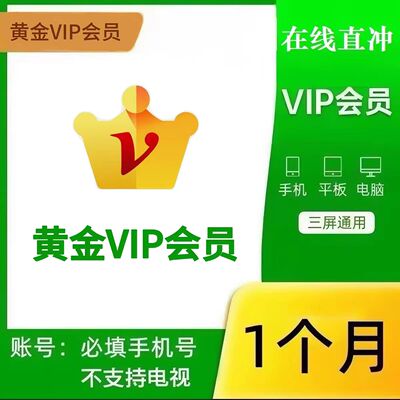 爱奇艺黄金会员月卡爱奇艺白金VIP月卡爱奇艺电视奇异果vip一个月