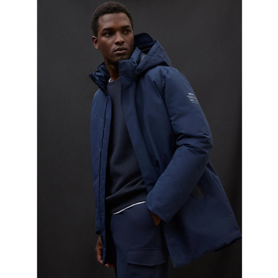 厚填充中长款休闲棉服男