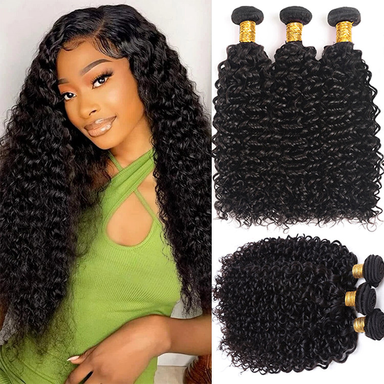 thumbnail for 9A human hair bundles indian kinky curly bundles extensions
