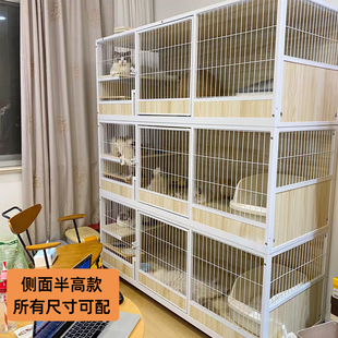 正品 猫笼别墅超大自由空间家用猫笼子室内繁育带猫咪豪华猫舍实木