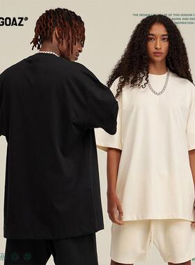 「CARGOAZ」2025SS 305G重磅t恤男女同款美式复古纯棉纯色短袖