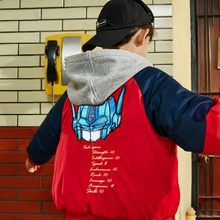 男童棉衣保暖加厚冬装新款儿童棉服中大童夹棉外套棉袄红色拜年服