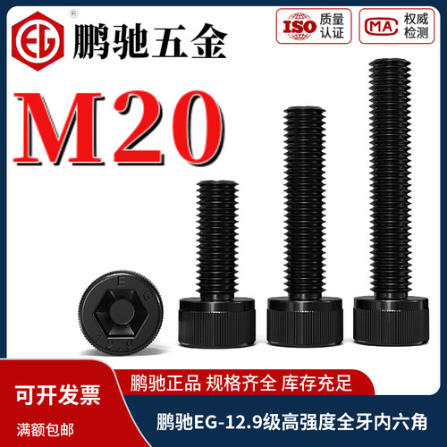 鹏驰EG12.9级发黑全牙内六角螺丝