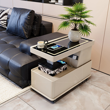 可移动茶几小户型现代简约边柜轻奢客厅意式极简新款沙发边几推车