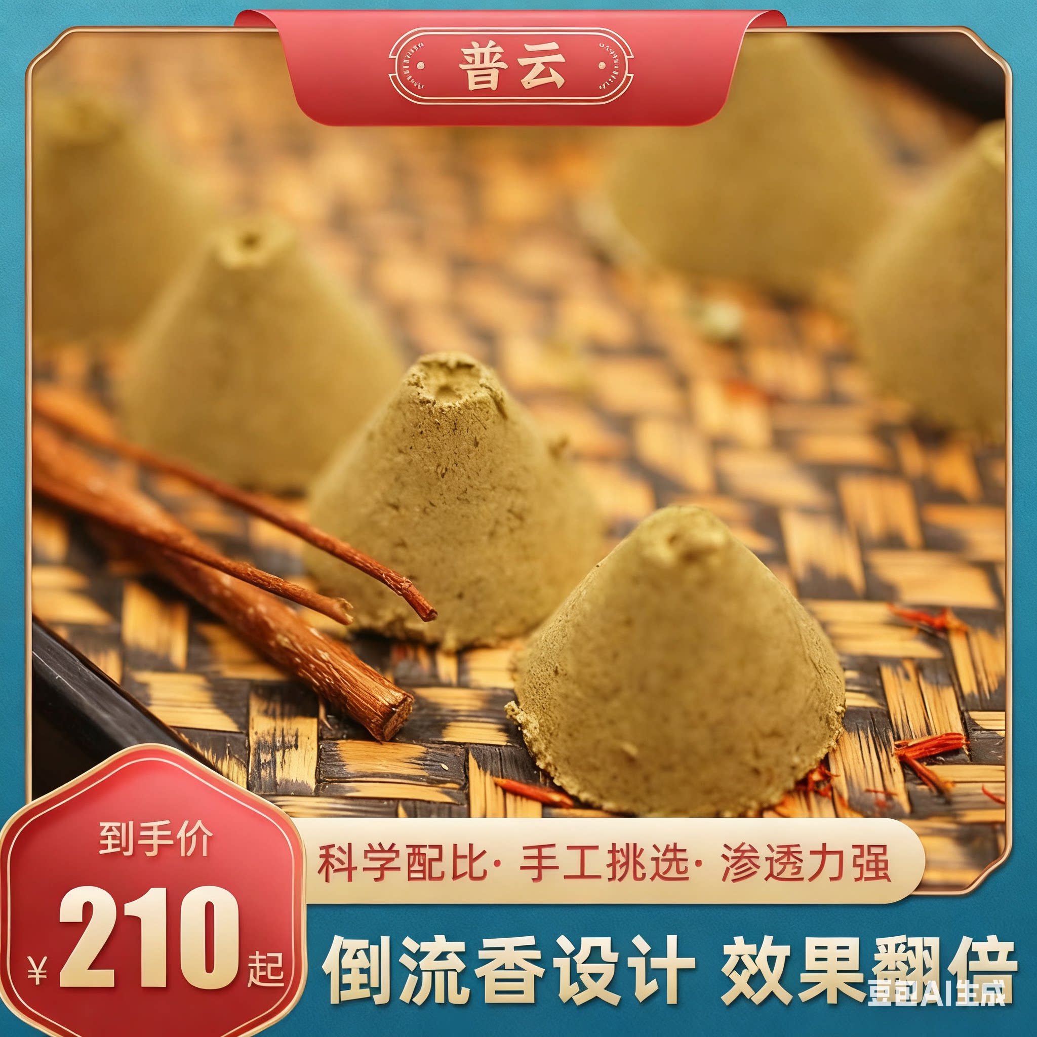 普云五行艾灸仪组合手工锥形脐灸艾塔灸艾坨艾粒艾柱块隔物隔姜灸