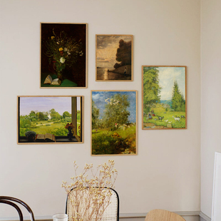 德国汉斯托风景装饰画画芯民宿公寓客厅书房房间布置挂画内芯艺术