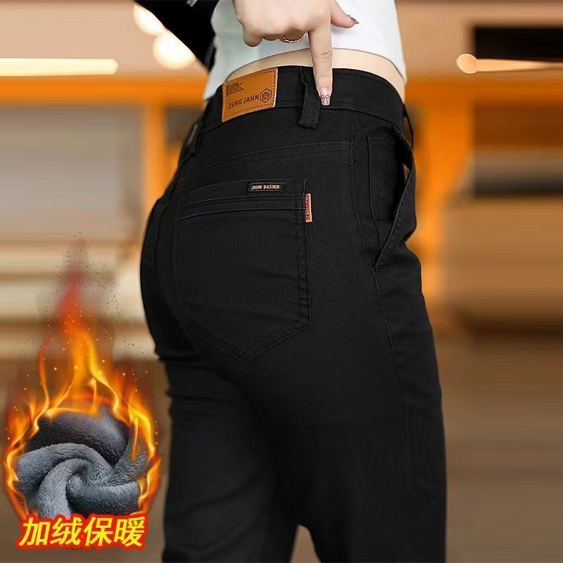 清仓捡漏外贸潮牌加绒加厚休闲直筒工装裤秋冬季男款修身百搭长裤