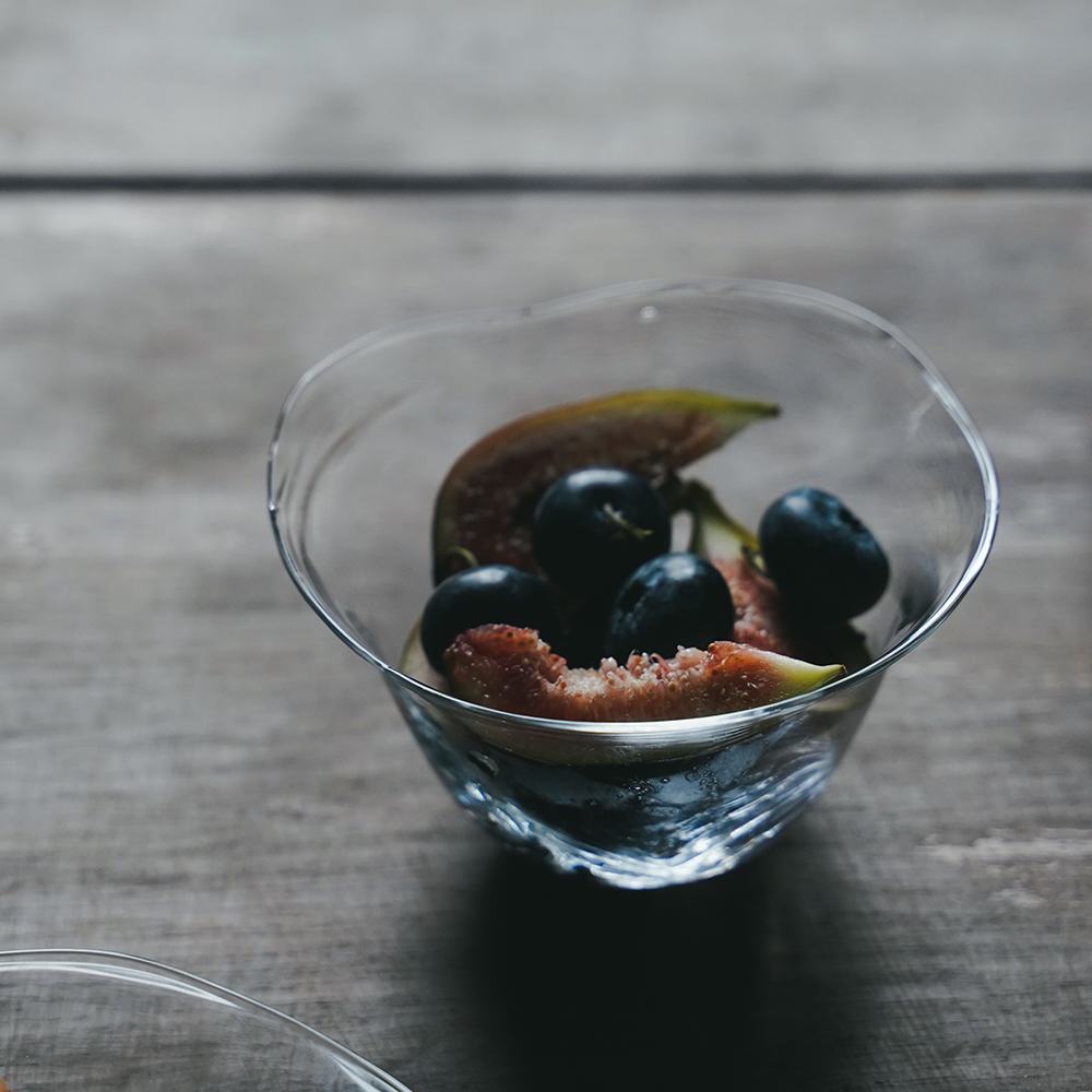 玻心璃语 | 浮游食碗 钠钙玻璃 餐具 手工匠人 幽蓝 透明 送礼