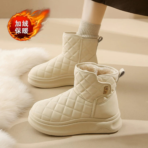 防水防滑皮毛雪地靴面包鞋棉鞋女