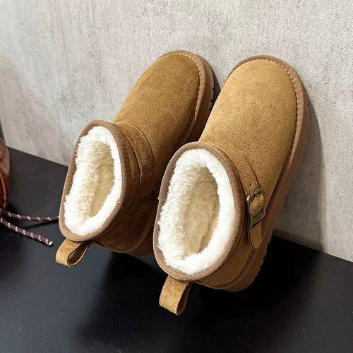 厚底休闲雪地靴勃肯鞋短靴棉鞋女