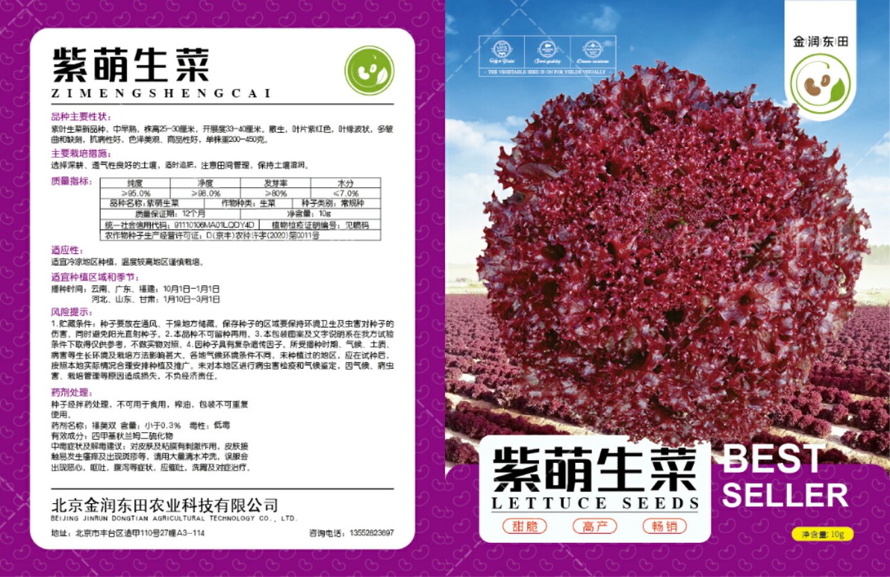 皱叶紫色生菜种子色泽美观阳台盆栽种菜蔬菜种孑青菜种籽紫萌生菜