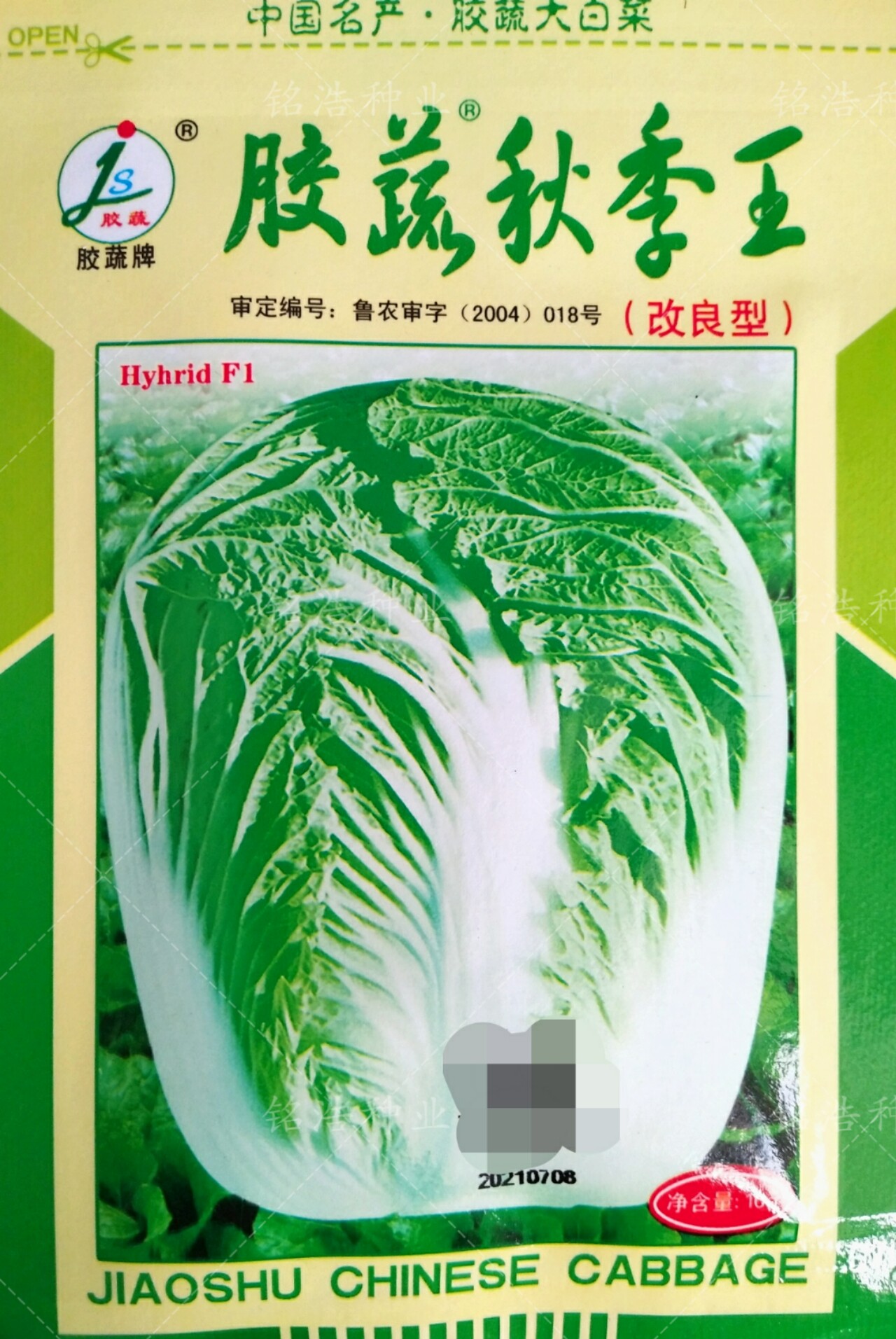 胶蔬秋季王白菜种子改良山东胶州大白菜籽秋季播农家田园耐存蔬菜