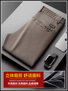 Прямо брюки мужской Пакет брюки весна время года бизнес тонкий брюки тонкая модель свободный пригодный для носки эластичность спортивные брюки