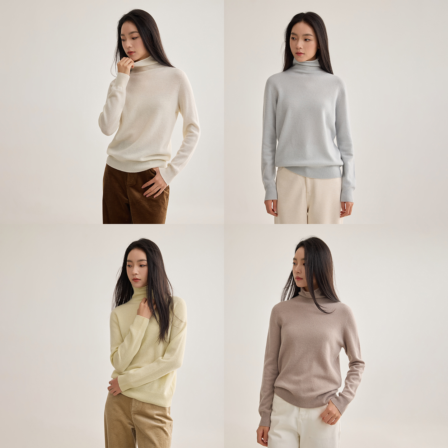 30山羊绒堆堆领针织衫毛衣