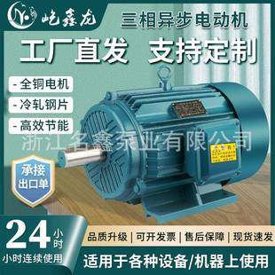 国标三相异步电动机YE3 备 132M380v3W5.5W7.5W纯铜电机设备装