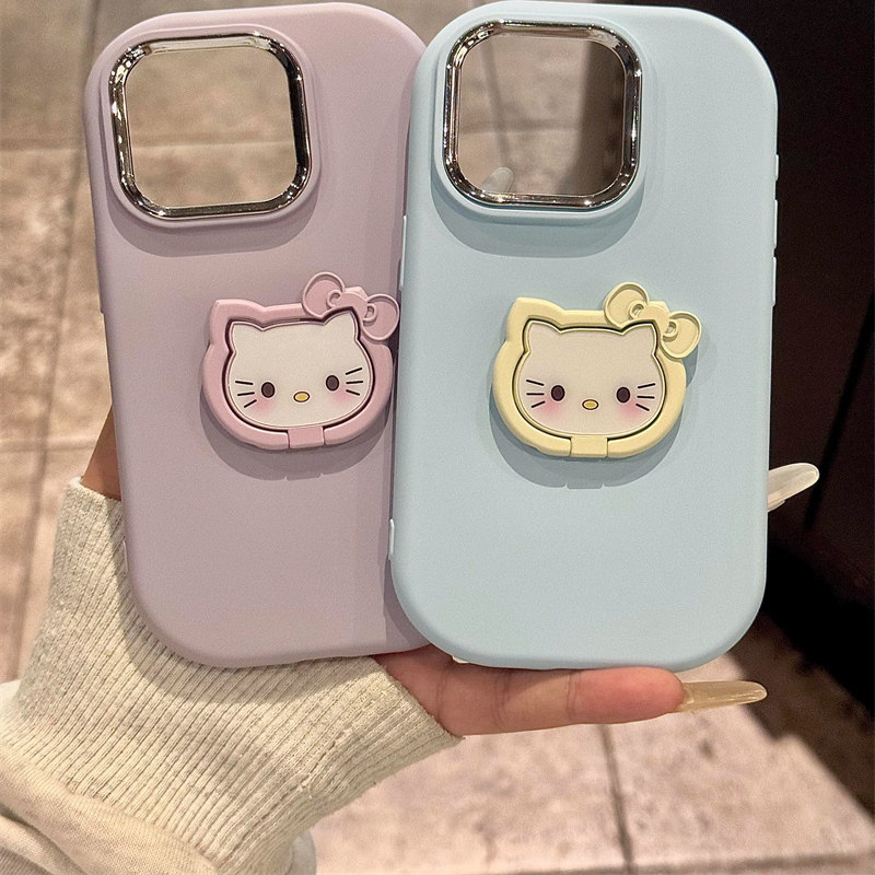 金属框KT支架适用苹果16手机壳15promax简约小米14pro防摔全包华为Mate70/60高颜值P60PRO春天新款荣耀200女