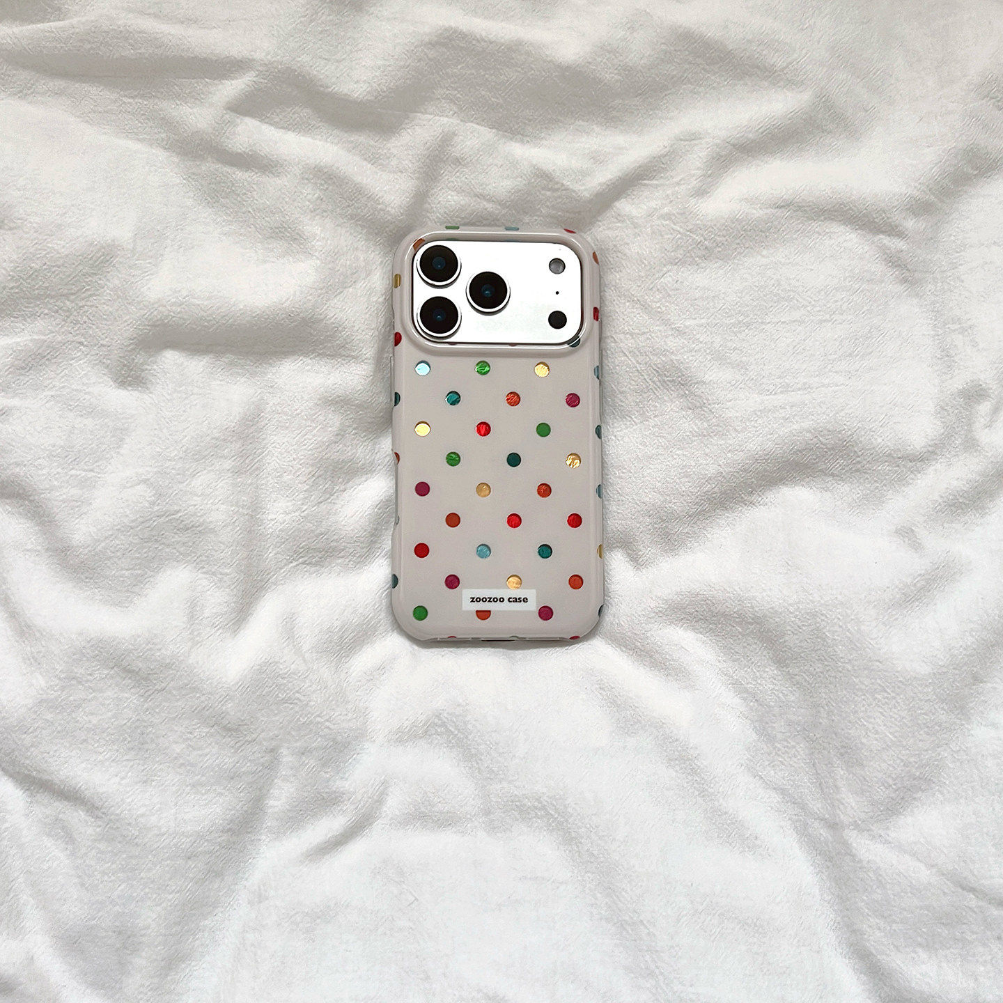 双层ins风半包彩色波点适用苹果17promax手机壳新款16/15PRO简约时尚iPhone14pro防摔透明个性创意13硅胶软壳