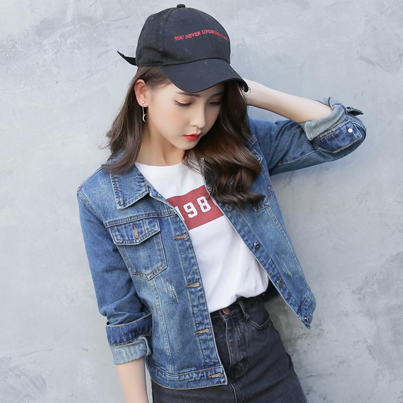 2021 spring and autumn new pattern cowboy coat Korean Edition student bf Harajuku wind Versatile fashion Self cultivation Show thin jacketin the Women's clothing/Boutique , Jacket  category - from Buy2taobao.com to provide professional Taobao agent buy service